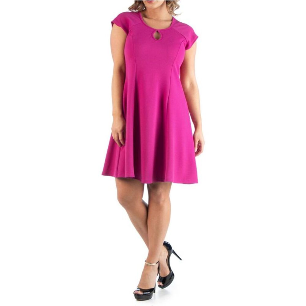 24seven Womens Plus Size Textured Mini Dress, NWT